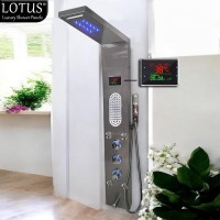 ΣΤΗΛΗ ΝΤΟΥΣ ΥΔΡΟΜΑΣΑΖ LOTUS® ΜΕ LED & ΨΗΦΙΑΚΗ ΟΘΟΝΗ INOX 304  9 ΕΞΟΔΩΝ | Pluvia LO-310CR | ΔΩΡΕΑΝ ΑΠΟΣΤΟΛΗ ΕΝΤΟΣ ΜΕΓΑΛΩΝ ΠΟΛΕΩΝ